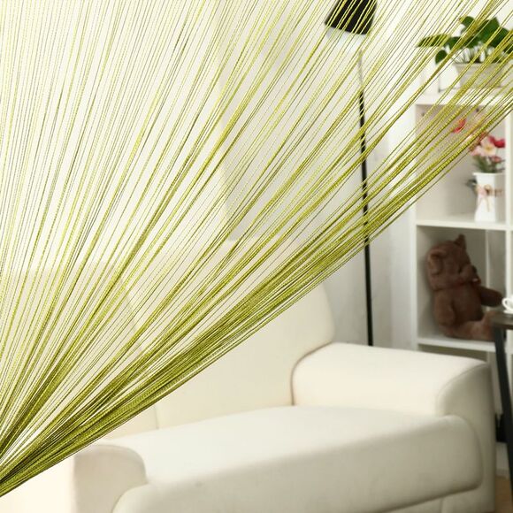 String Curtain Fringe Panel Thread Strip Backdrop Divider for Decor Lawn Green - Picture 2 of 6